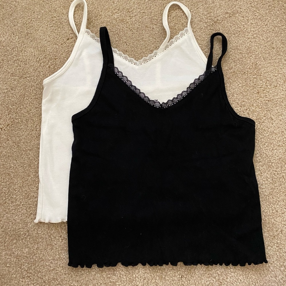 Black and white American Eagle tank tops